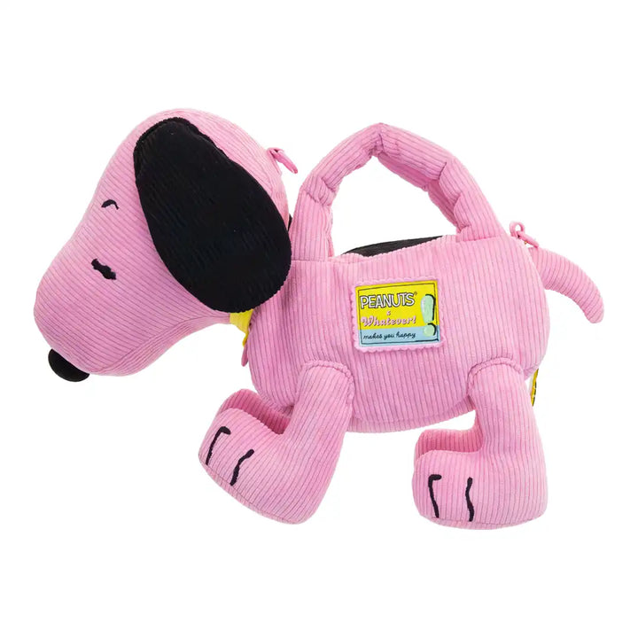Whatever Makes You Happy Peanuts Sherbert Spring Snoopy Figural Corduroy Crossbody Bag