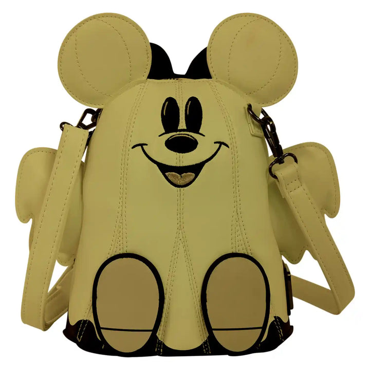 Loungefly Disney Mickey &amp; Minnie Ghost Glow Figural Crossbody Bag