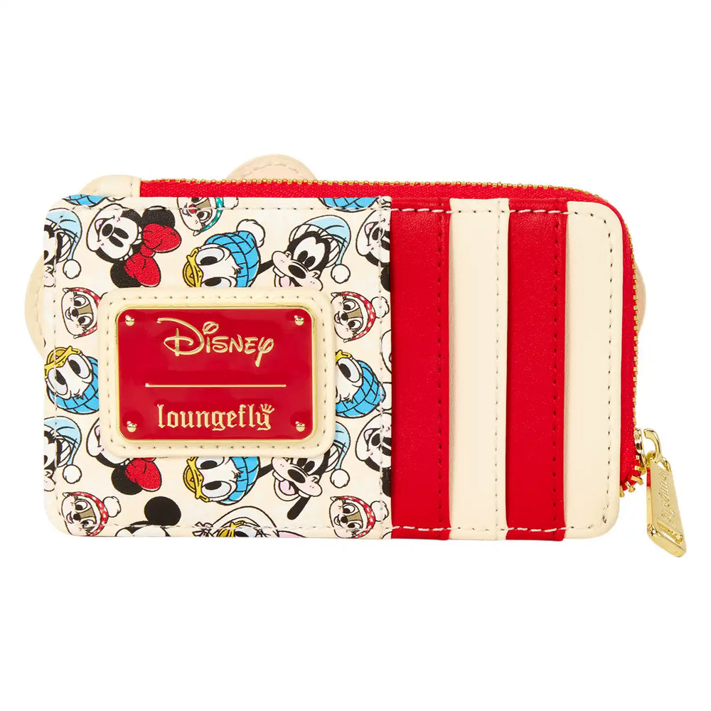 Loungefly Disney Mickey & Friends Holiday Zip Around Card Holder