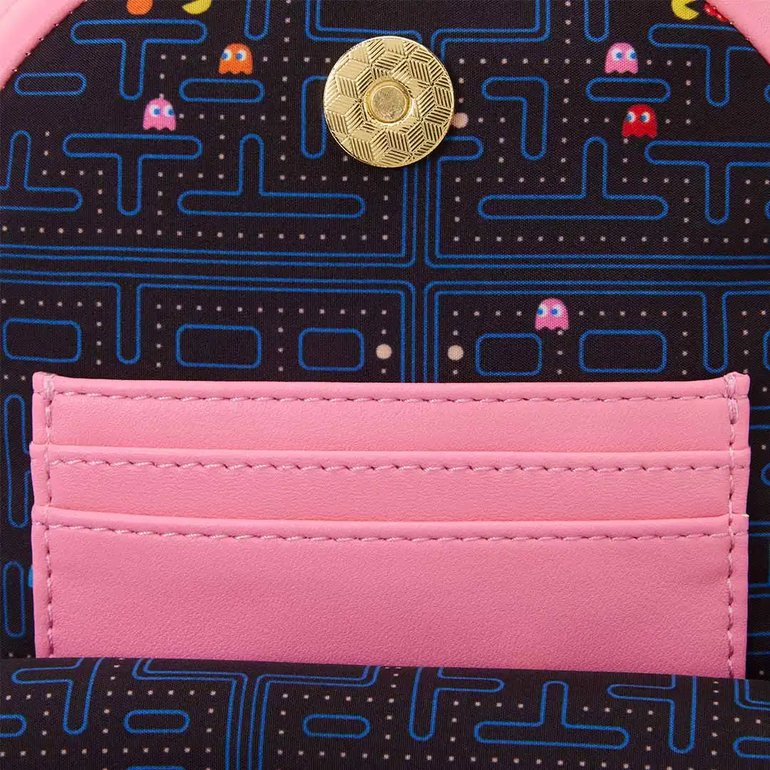 Loungefly Pac-Man Pinky Ghost Sling Crossbody Bag