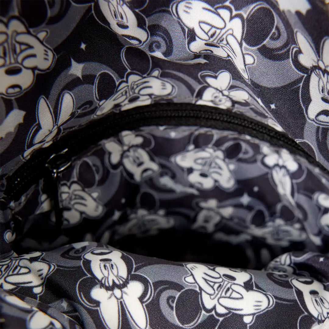 Loungefly Disney Mickey &amp; Minnie Ghost Glow Figural Crossbody Bag