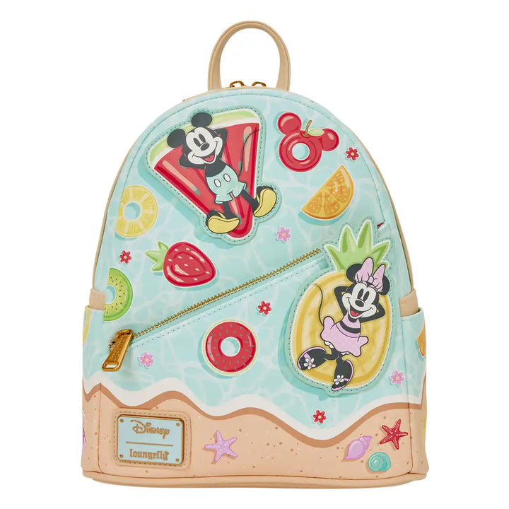 Loungefly Disney Mickey &amp; Minnie Beach Fun Mini Backpack