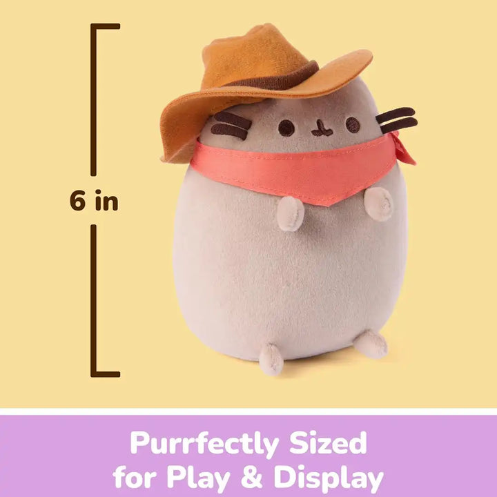 GUND Pusheen Cowboy Squisheen 6-Inch Squishy Plush Toy