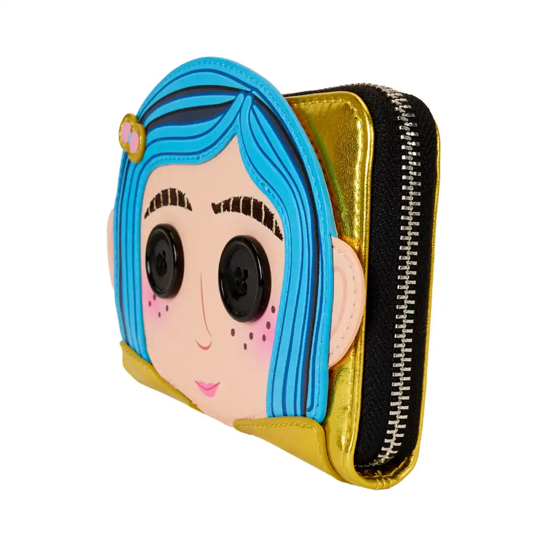 Loungefly Laika Coraline 15th Anniversary Doll Cosplay Zip-Around Wallet