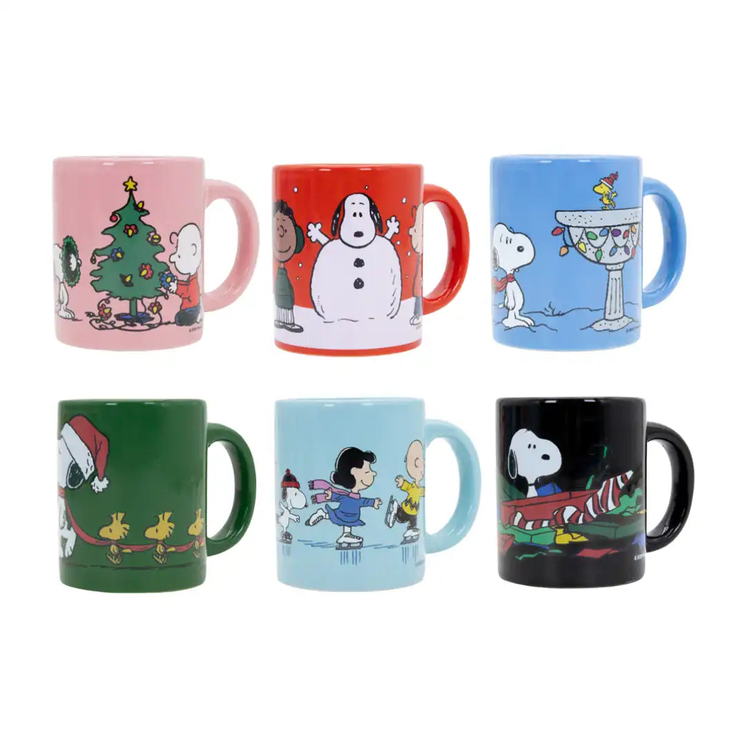 Whatever Makes You Happy Peanuts Winter Scenes Mystery Box Mini Mug with Coaster
