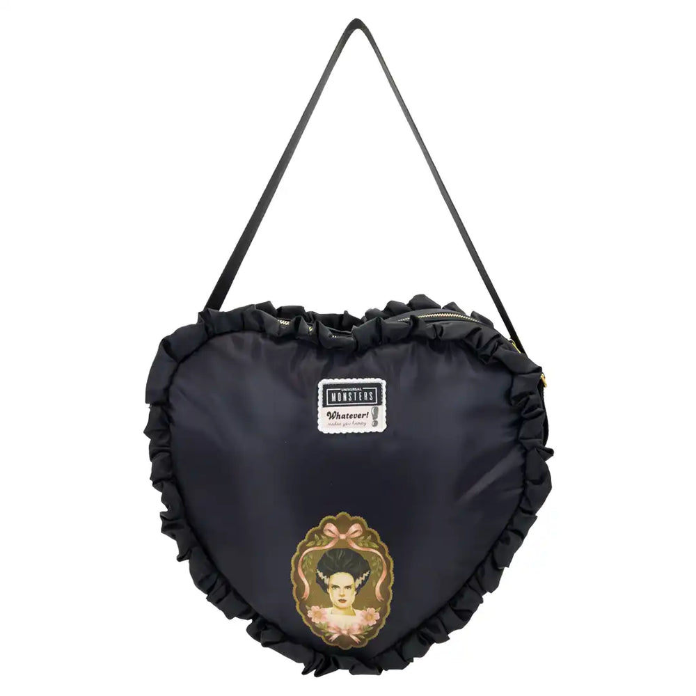 Whatever Makes You Happy Universal Monsters Coquette Frankie & Bride Oversized Heart Tote Bag