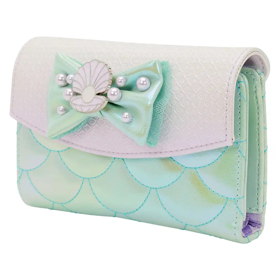 Loungefly Disney The Little Mermaid Iridescent Pearl Flap Wallet