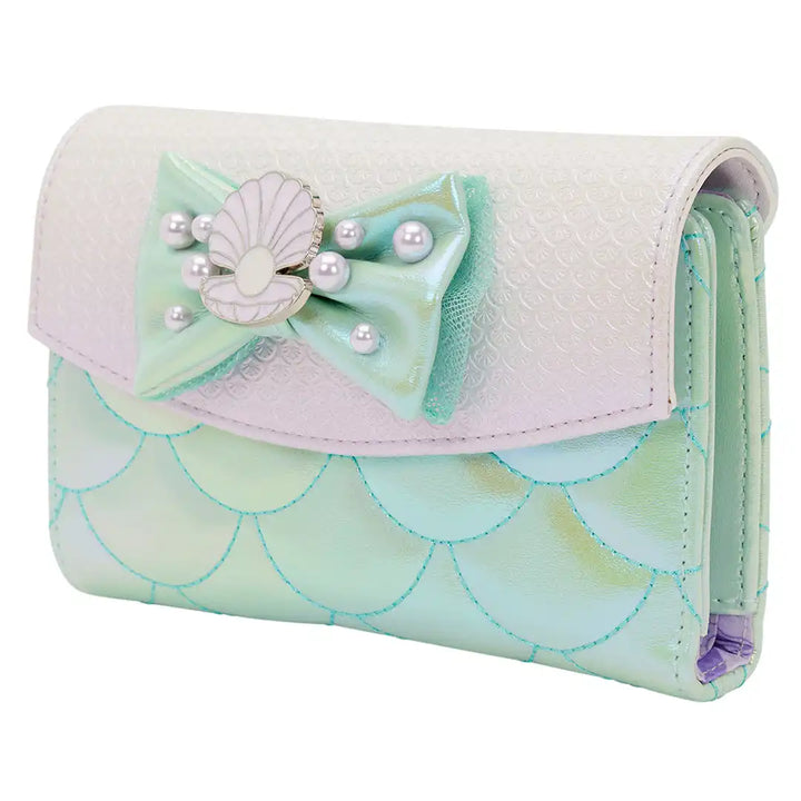 Loungefly Disney The Little Mermaid Iridescent Pearl Flap Wallet