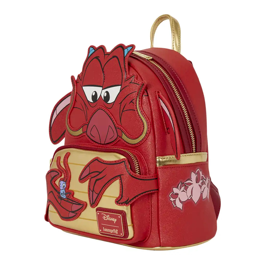 Loungefly Disney Mulan Mushu Glitter Cosplay Mini Backpack