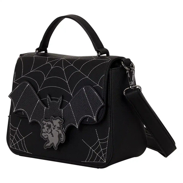 Loungefly Disney Mickey &amp; Minnie Spiderweb and Bats Crossbody Bag