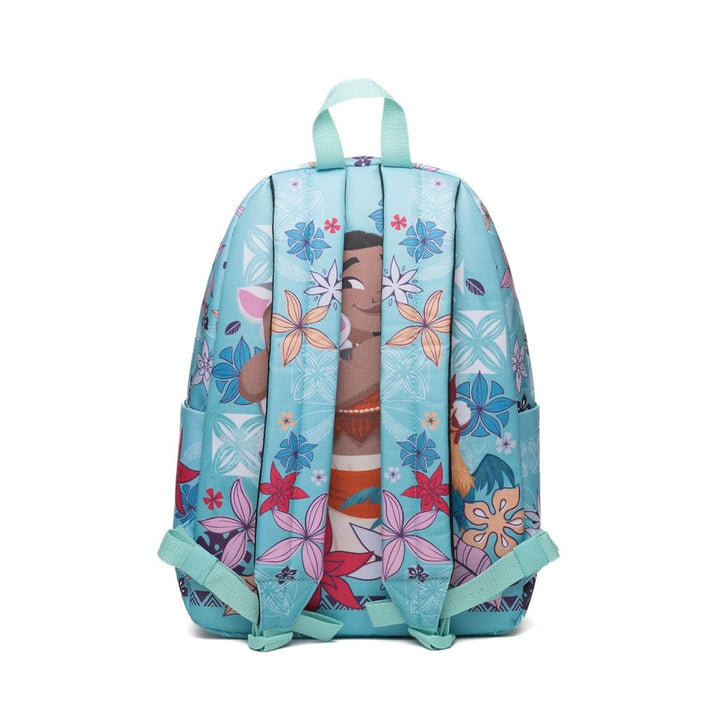 Wondapop Moana Backpack 16” Girls School Backpack with Laptop Sleeve, Front Pocket &amp; Side Pockets, Moana, Pua &amp; Hei Hei Bookbag for Kids