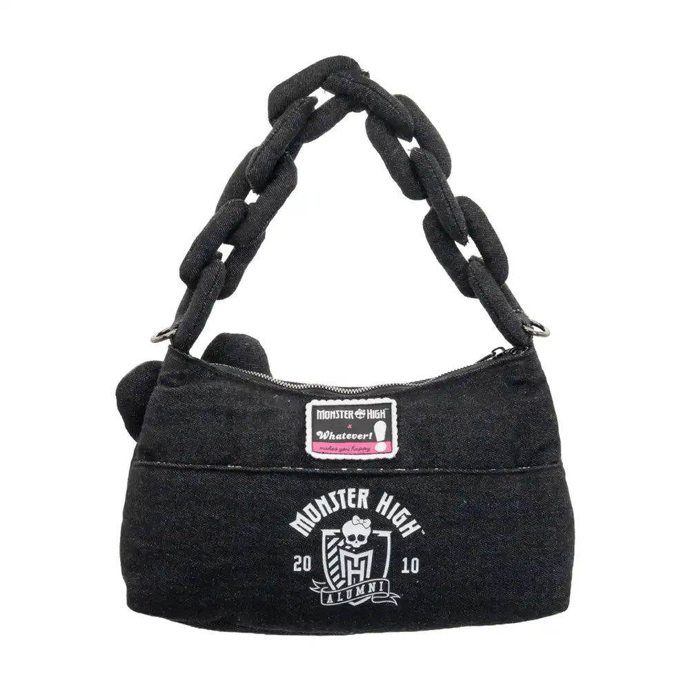 Whatever Makes You Happy Monster High Alumni Padded Denim Baguette Crossbody Bag