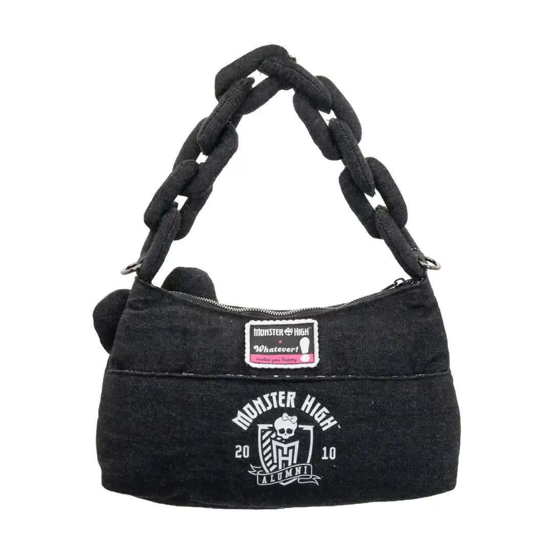 Whatever Makes You Happy Monster High Alumni Padded Denim Baguette Crossbody Bag