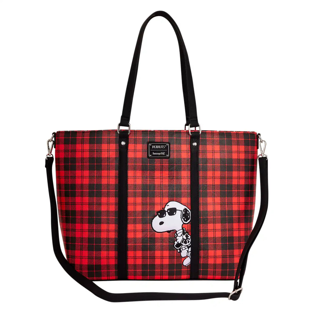 Loungefly Peanuts Snoopy Grunge Tote Crossbody Bag