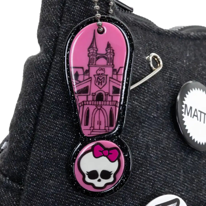 Whatever Makes You Happy Monster High Alumni Padded Denim Baguette Crossbody Bag