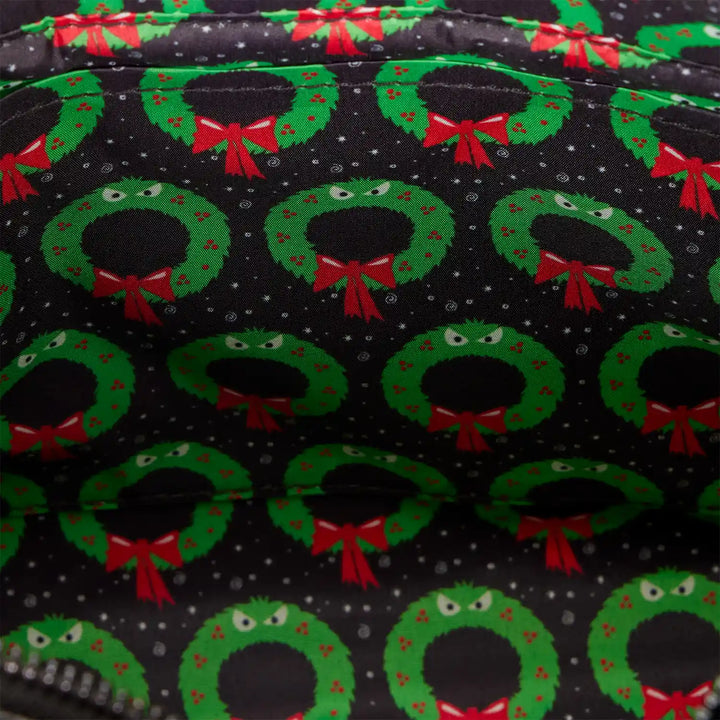Loungefly Disney Nightmare Before Christmas Man-Eating Wreath Mini Tote Crossbody Bag