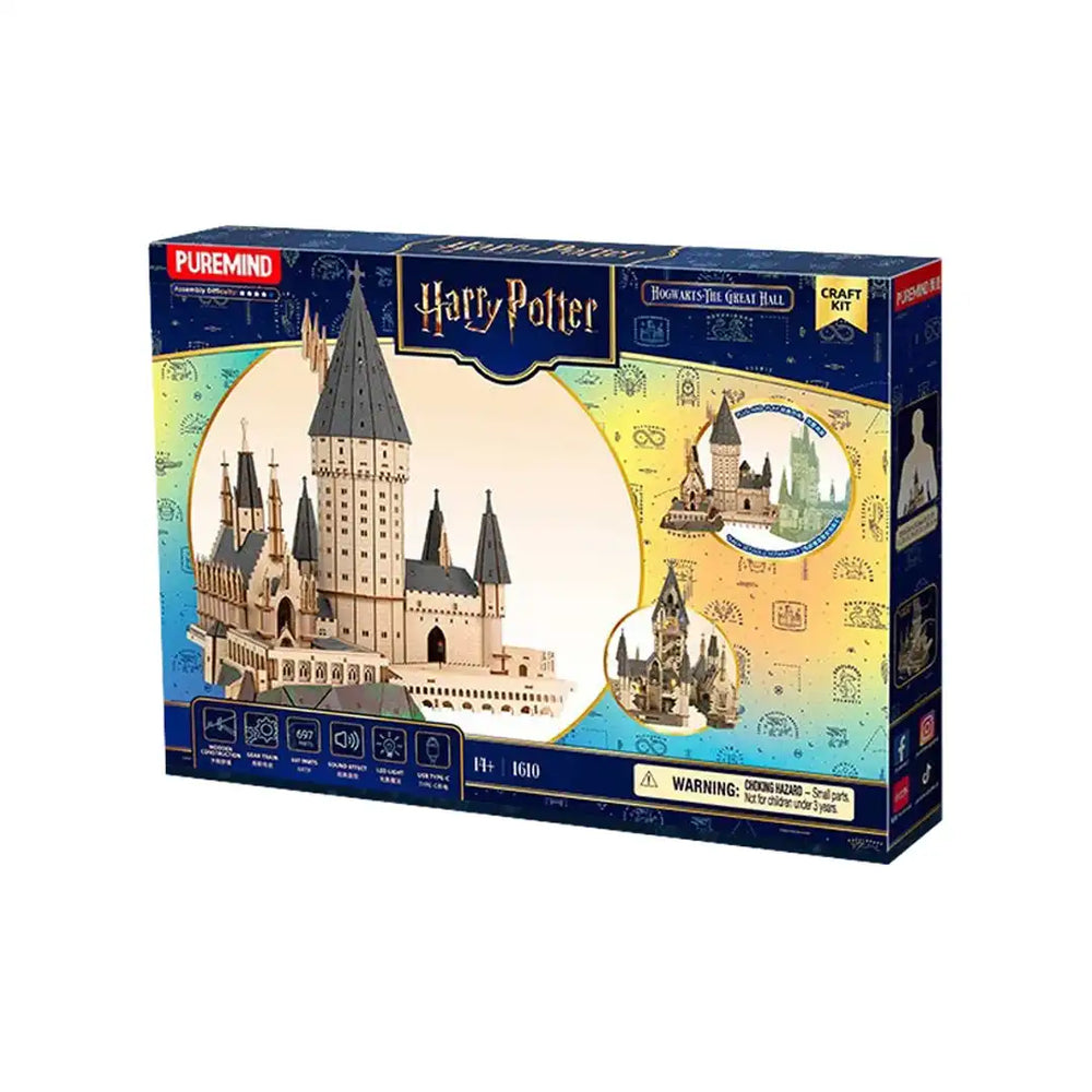 Puremind Harry Potter Hogwarts The Great Hall Wooden Construction Craft Set
