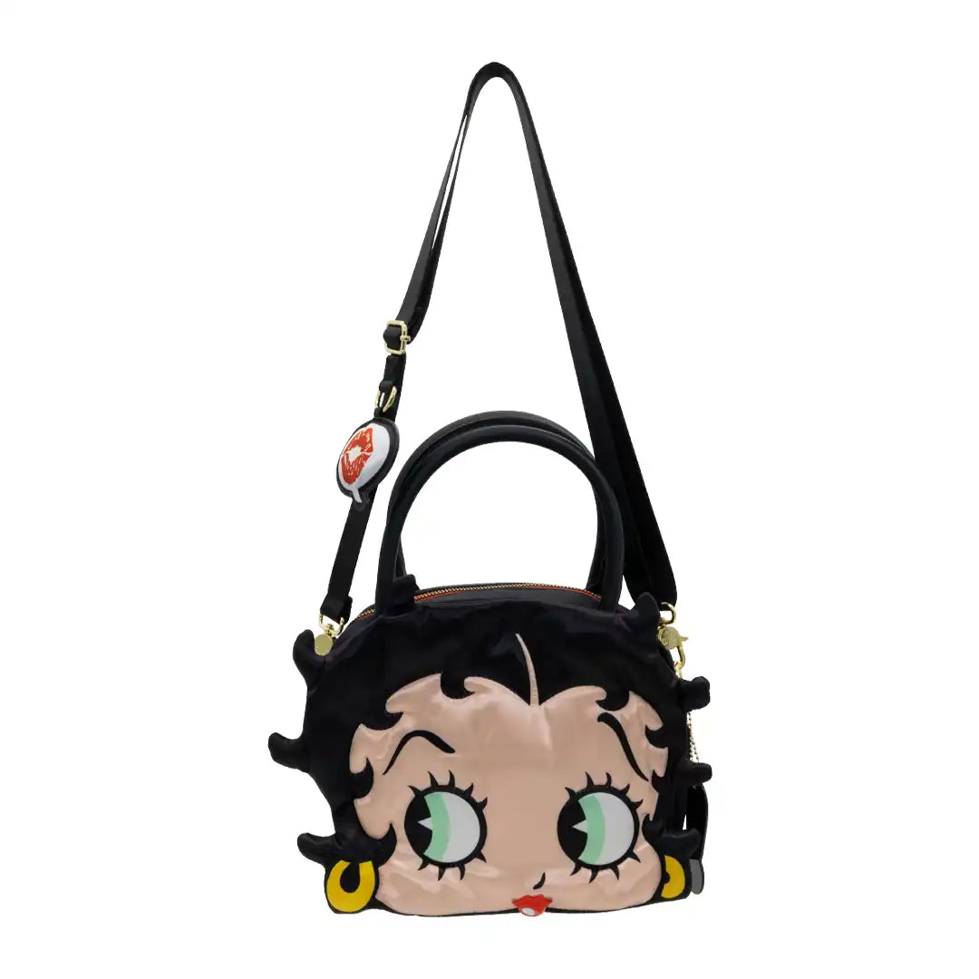 Whatever Makes You Happy Betty Boop Head Crossbody Bag