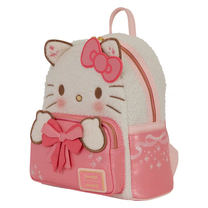 Loungefly Sanrio Hello Kitty Holiday Plush &amp; Glitter Cosplay Mini Backpack