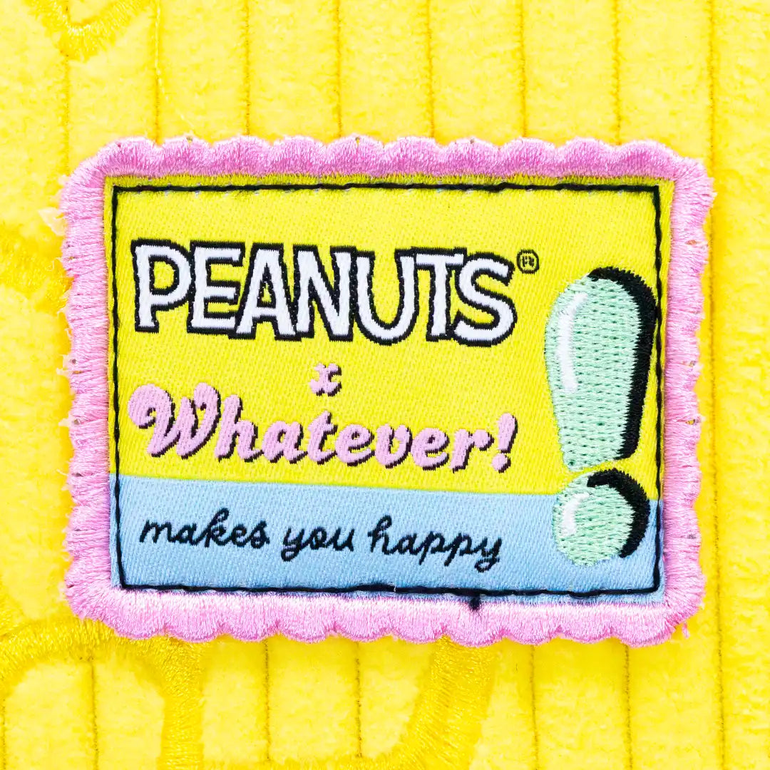 Whatever Makes You Happy Peanuts Sherbert Spring Snoopy Head Oversized Corduroy Tote Bag