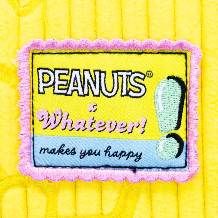 Whatever Makes You Happy Peanuts Sherbert Spring Snoopy Head Oversized Corduroy Tote Bag