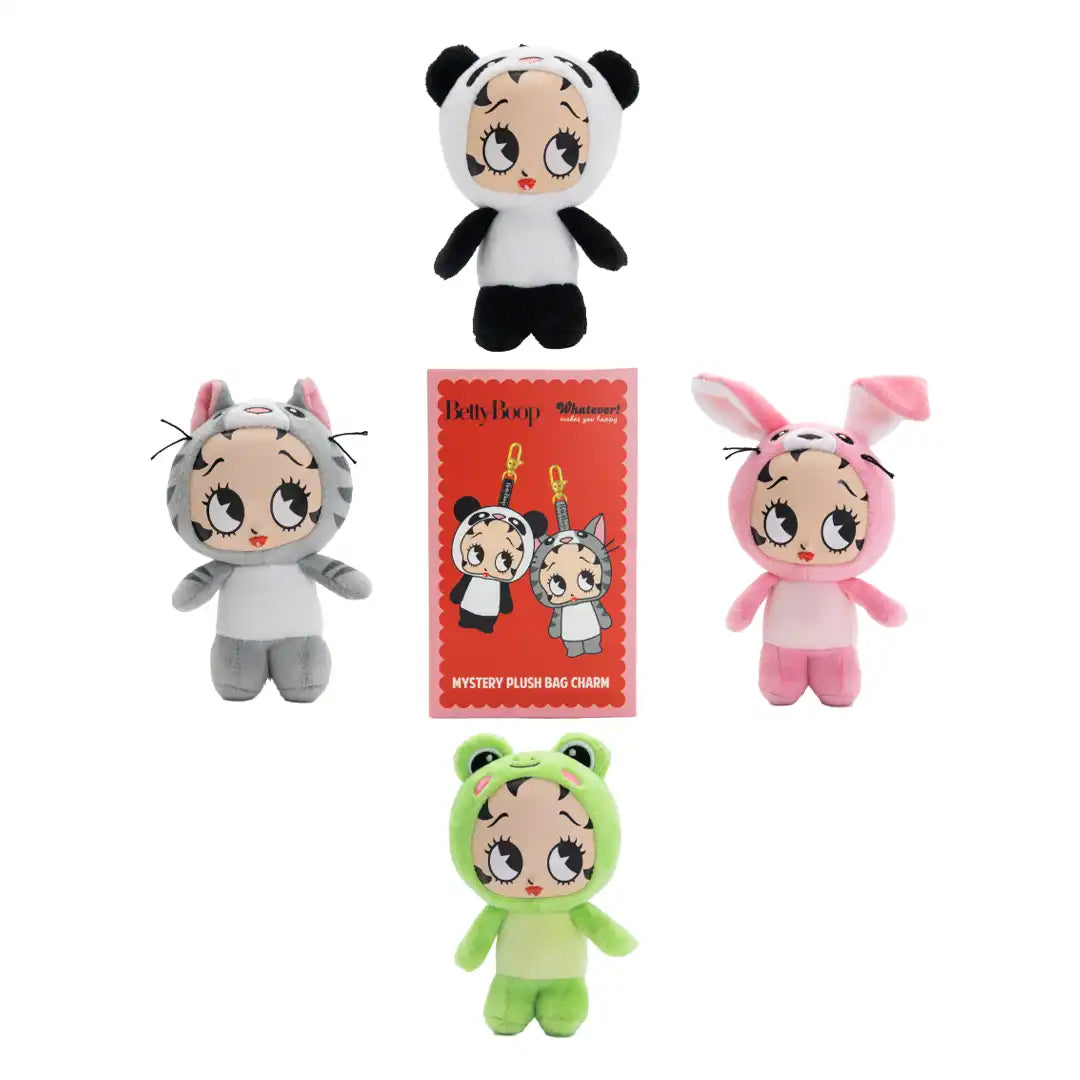 Whatever Makes You Happy Betty Boop Mystery Box Silicone Face Plush Bag Charms