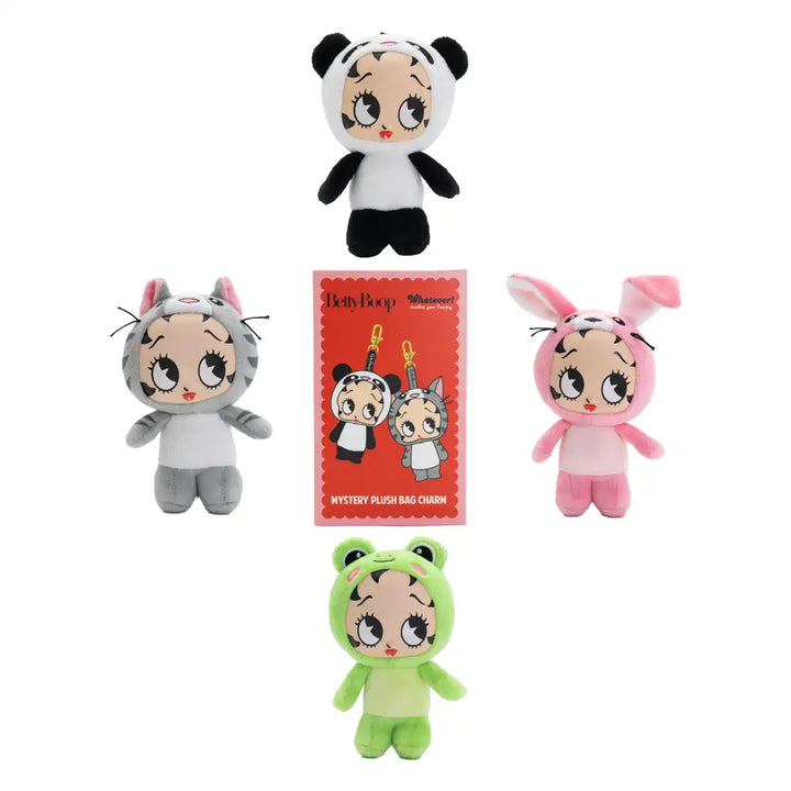 Whatever Makes You Happy Betty Boop Mystery Box Silicone Face Plush Bag Charms