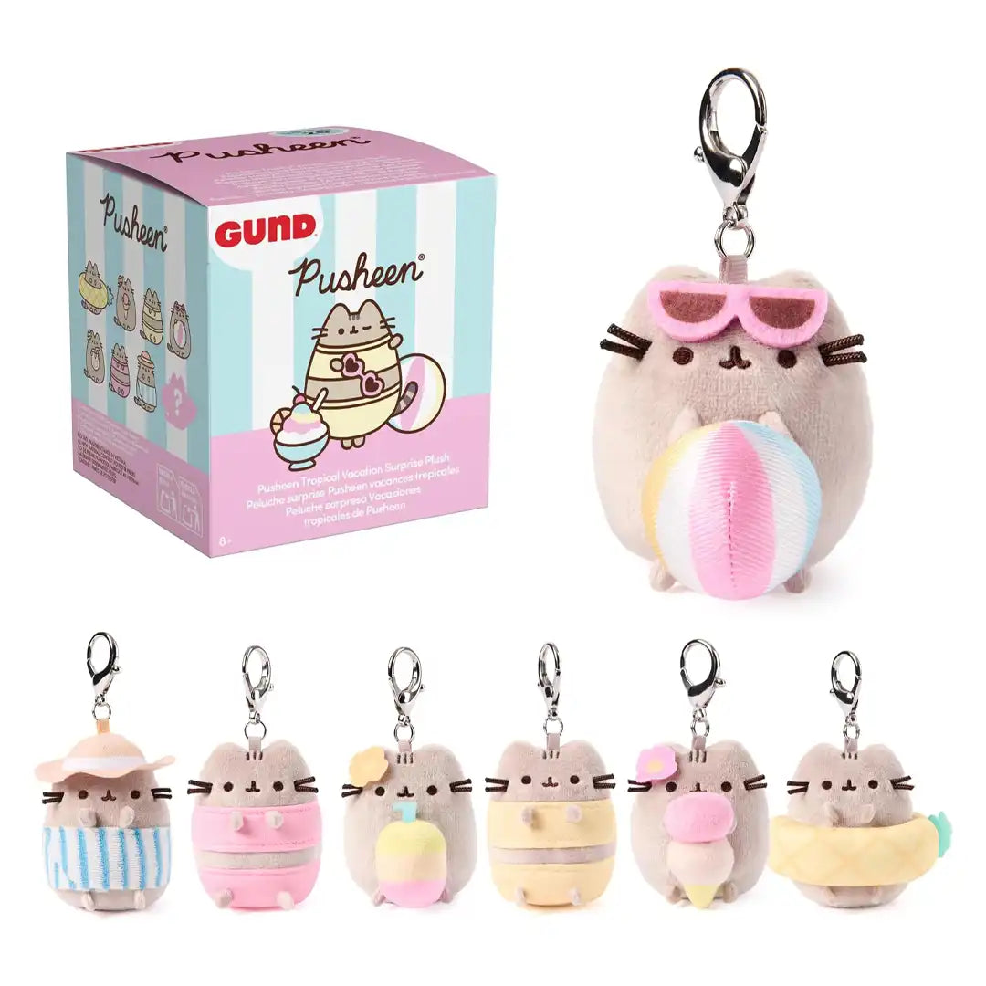 GUND Pusheen Tropical Vacation 3-Inch Surprise Plush Blind Box