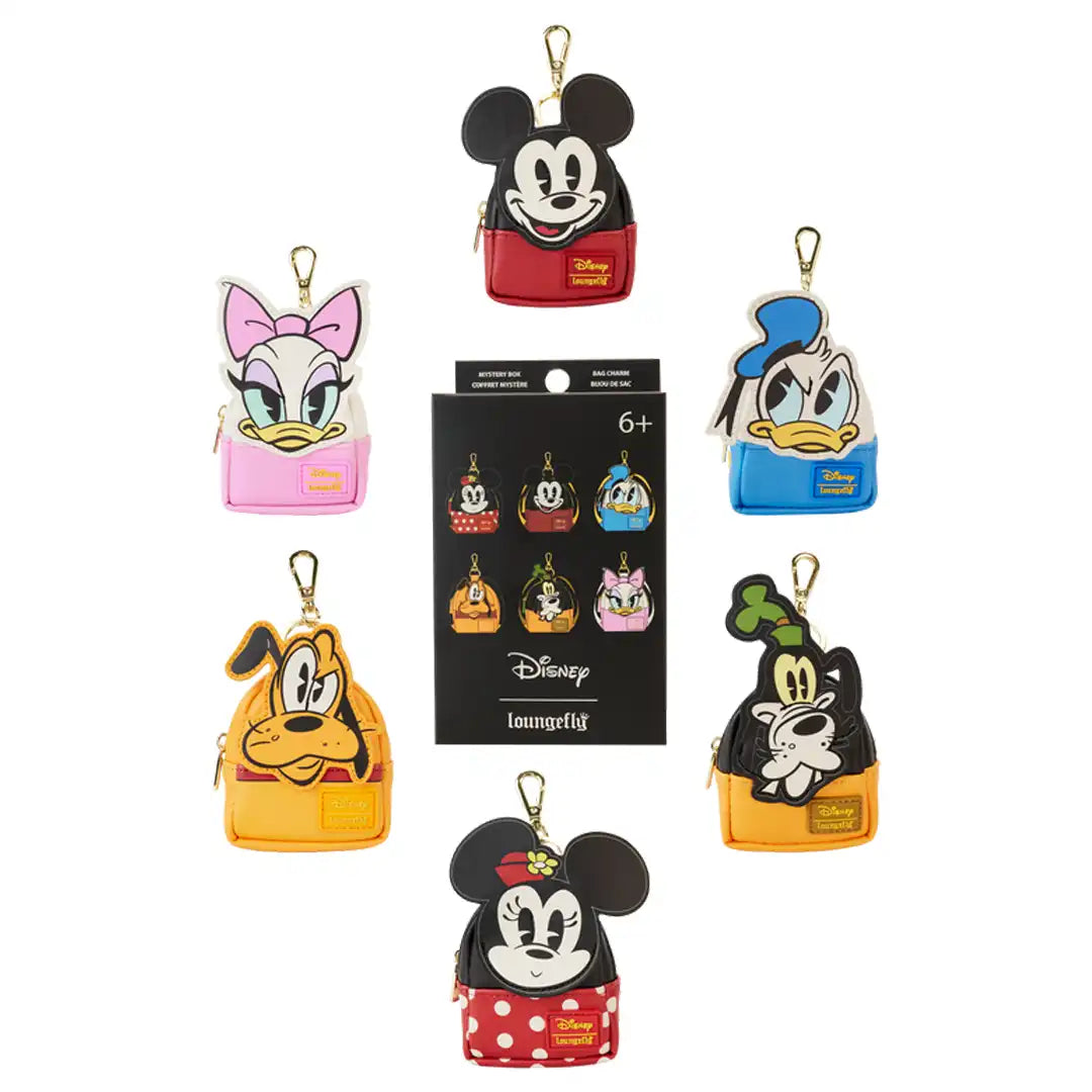 Loungefly Disney Mickey &amp; Friends Picnic Cosplay Mystery Mini Backpack Keychain Charm