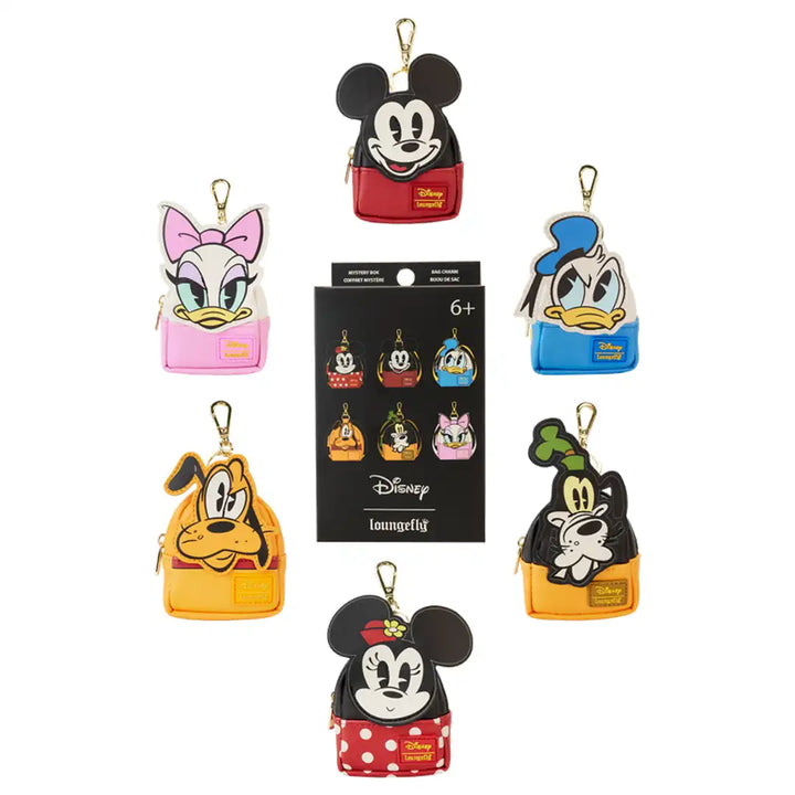 Loungefly Disney Mickey &amp; Friends Picnic Cosplay Mystery Mini Backpack Keychain Charm