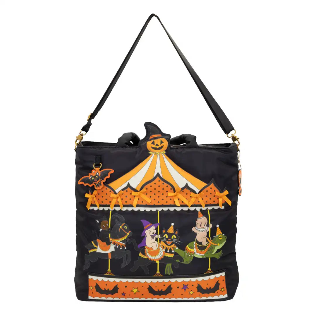Whatever Makes You Happy Kewpie Creepy Carousel Oversized Tote Bag