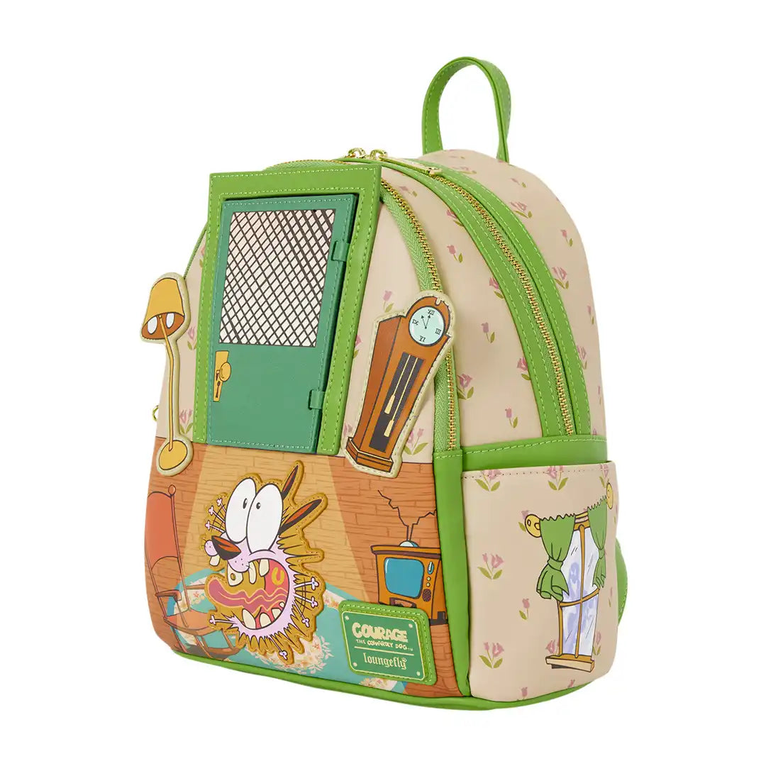 Loungefly Cartoon Network Courage the Cowardly Dog Lenticular Mini Backpack