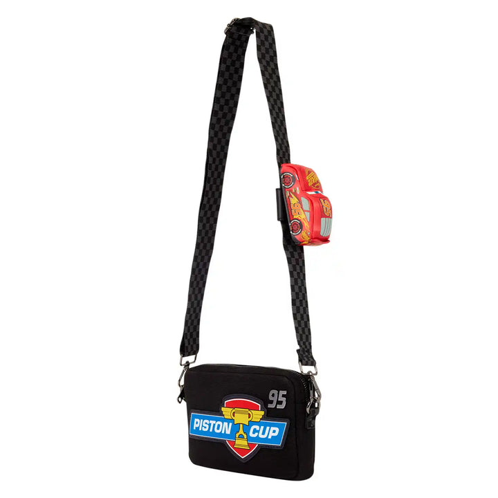Loungefly Disney Pixar Cars 20th Anniversary Piston Cup Sling Crossbody Bag