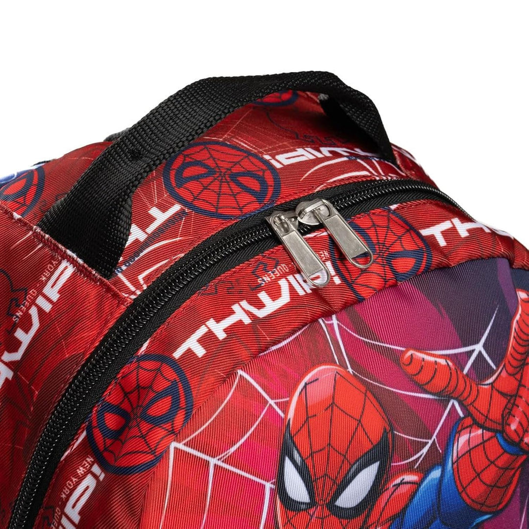 Wondapop Marvel Spider-Man 15.5 Inch Deluxe Nylon Backpack, Kids School Bag with Laptop Sleeve &amp; Pockets