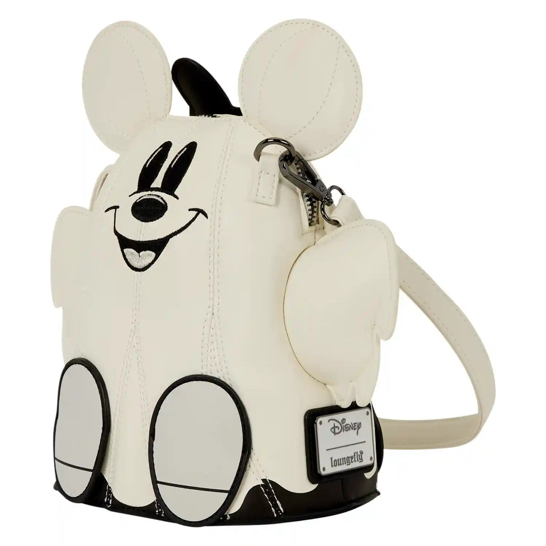 Loungefly Disney Mickey &amp; Minnie Ghost Glow Figural Crossbody Bag