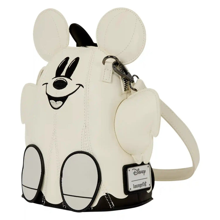 Loungefly Disney Mickey &amp; Minnie Ghost Glow Figural Crossbody Bag