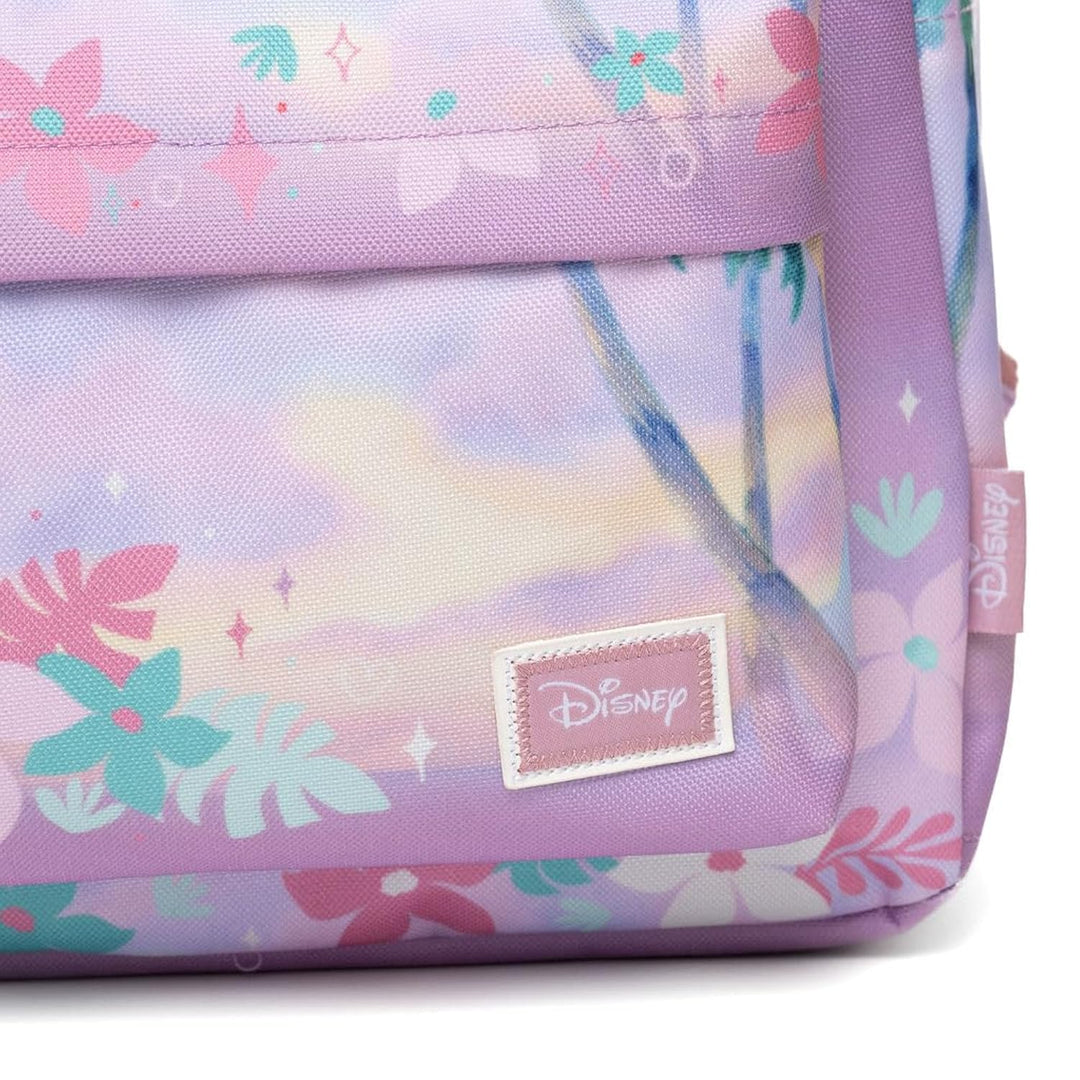 Wondapop Disney Stitch Angel Backpack 16” Girls School Backpack with Laptop Sleeve, Front Pocket &amp; Side Pockets, Cute Disney Bookbag for Kids
