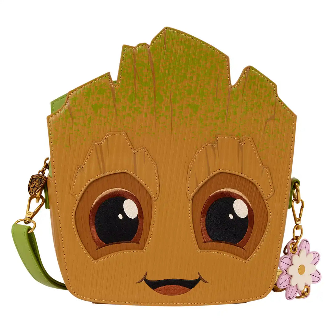 Loungefly Marvel Guardians of the Galaxy Groot Floral Figural Crossbody Bag