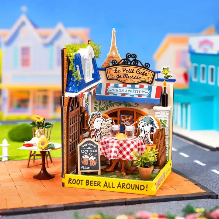 Hands Craft Le Petit Cafe with Snoopy &amp; Spike 3D Puzzle