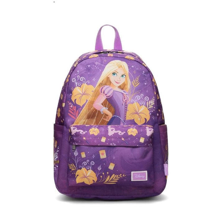 Wondapop Disney Princess Rapunzel Backpack 16” – Tangled Backpack with Laptop Sleeve, Front Pocket &amp; Side Pockets, Classic Disney Bookbag for School, Travel &amp; Everyday Use