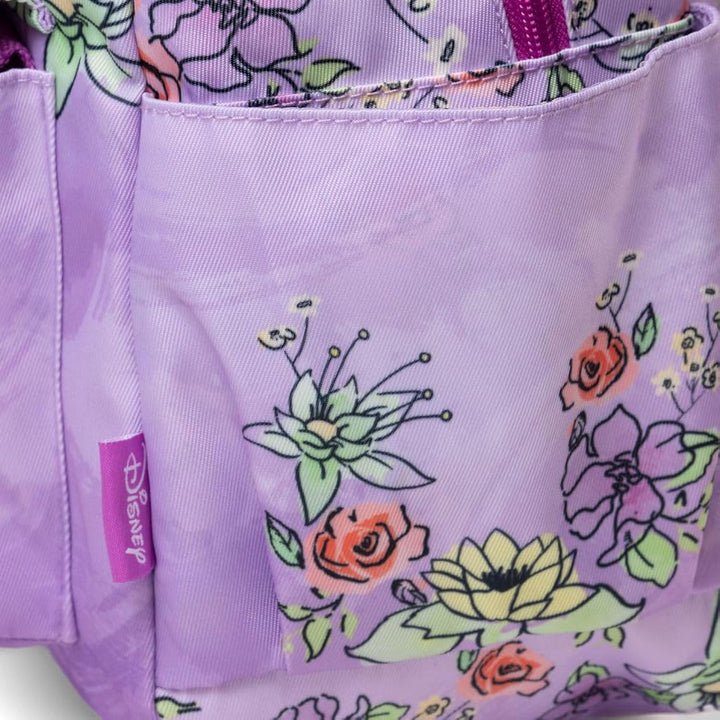 Wondapop Disney The Princess and the Frog Tiana Backpack, 15.5 Inch Princess Tiana Backpack with Padded Shoulder Straps, 14 Inch Device Compartment, Hidden Security Pocket, Front Pocket &amp; Side Pockets