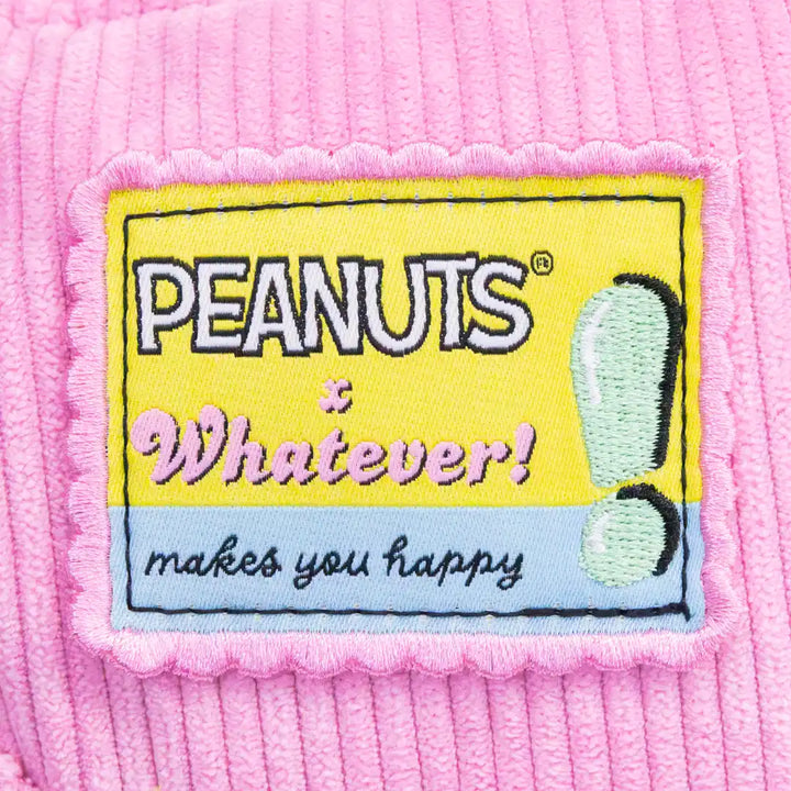 Whatever Makes You Happy Peanuts Sherbert Spring Snoopy Figural Corduroy Crossbody Bag