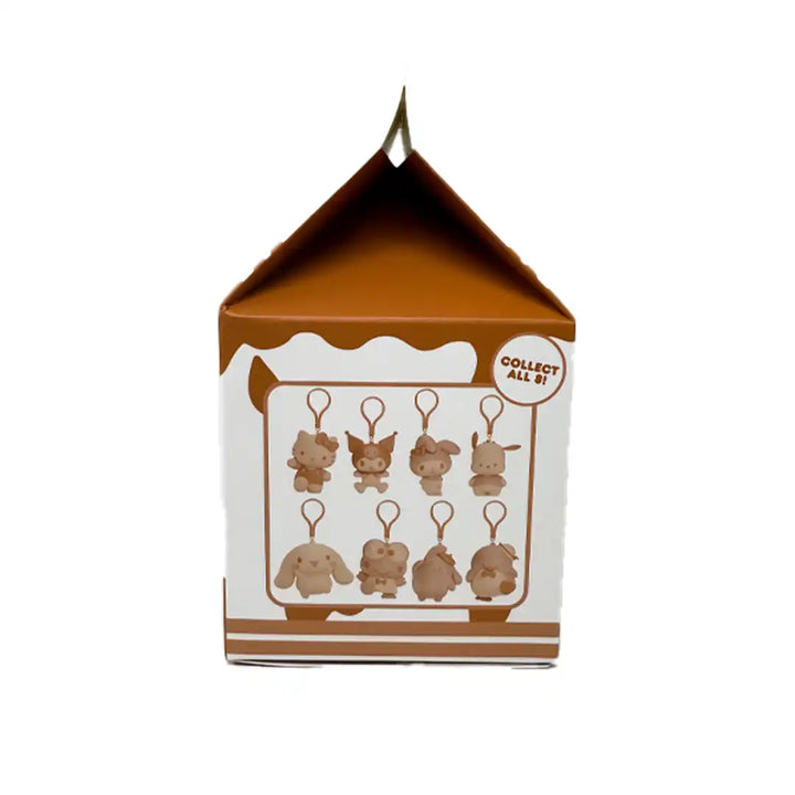 Hello Kitty Chocolate Milk Flocked Keychain Blind Box