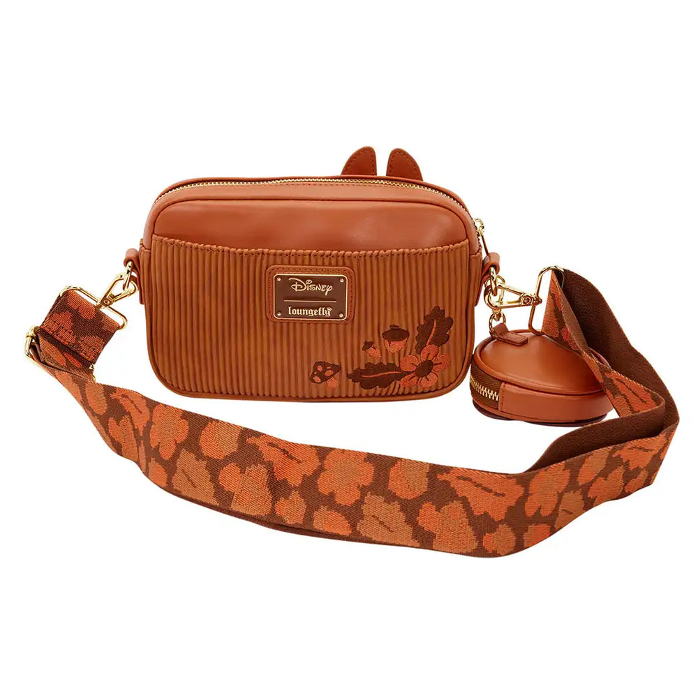 Loungefly Disney Chip 'n' Dale Corduroy Sling Crossbody Bag with Coin Bag