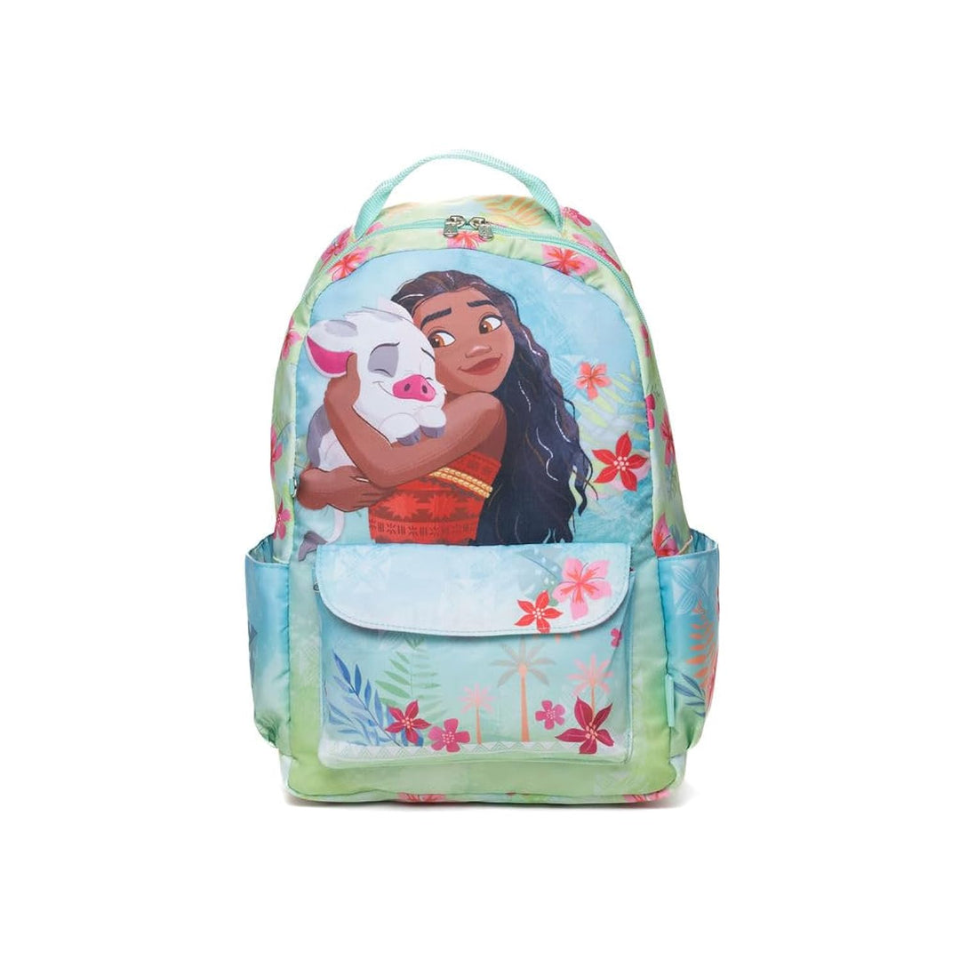 Wondapop Moana Backpack 15.5 Inch Junior Deluxe Nylon, Wayfinder’s Best Friend, Kids School Bag with Laptop Sleeve &amp; Pockets