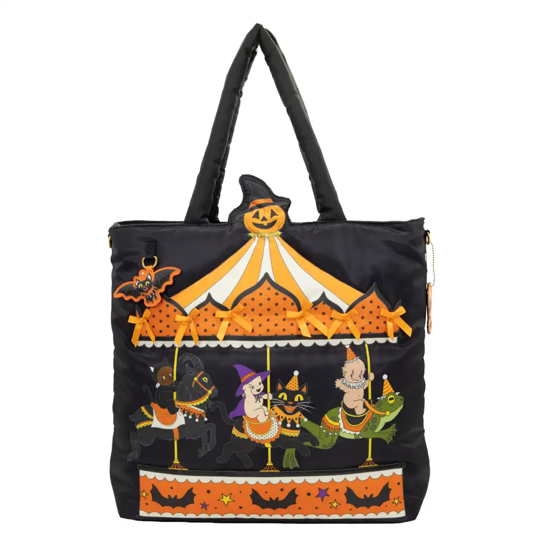 Whatever Makes You Happy Kewpie Creepy Carousel Oversized Tote Bag