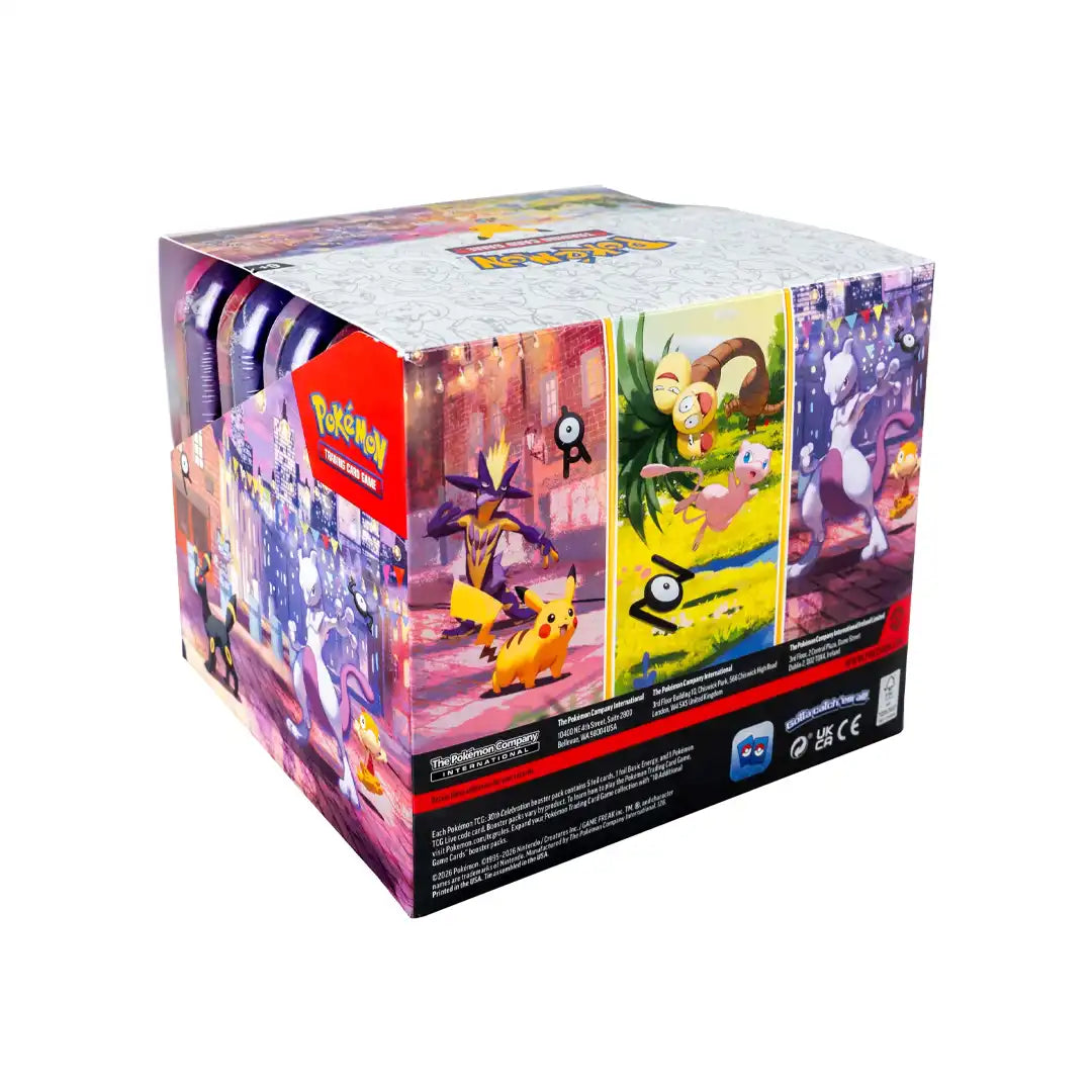 Pokémon TCG: 30th Celebration Mini Tin 10-Count Display Box
