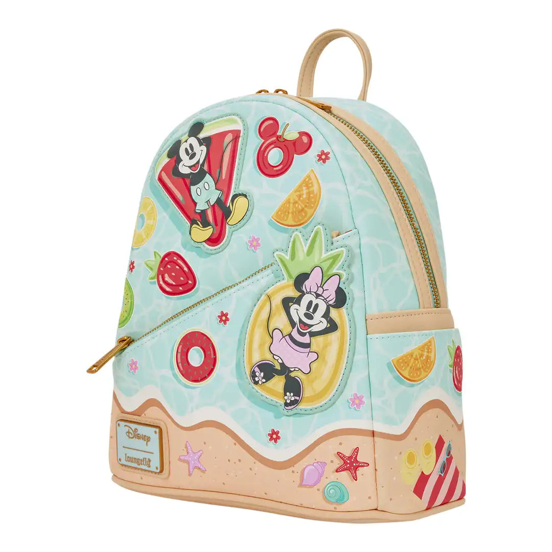 Loungefly Disney Mickey &amp; Minnie Beach Fun Mini Backpack