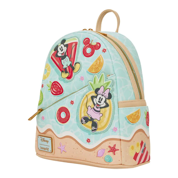 Loungefly Disney Mickey &amp; Minnie Beach Fun Mini Backpack