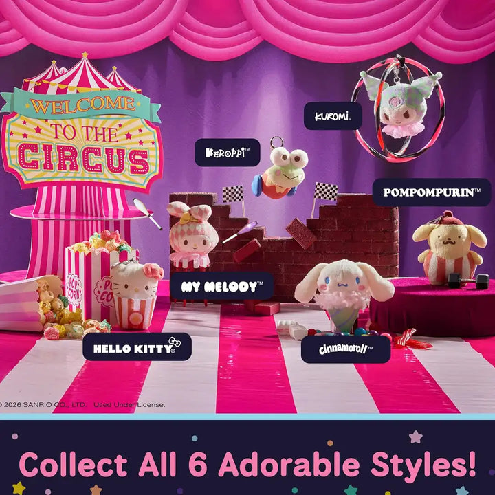 GUND Hello Kitty &amp; Friends 3-Inch Surprise Circus Plush Blind Box